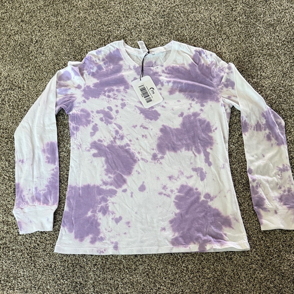 ZYIA Purple Tie-Dye Activewear Top